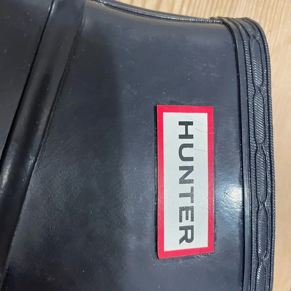 Hunter wedge rainboots size 5 navy - Picture 4 of 10